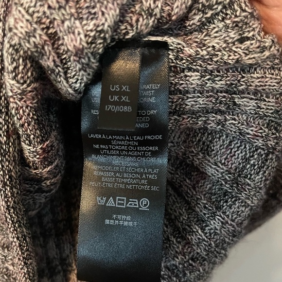 ANTHROPOLOGIE Pilcro Knit High Neck Ribbed Cotton Silk Blend Marled Gray Tank - Picture 8 of 9